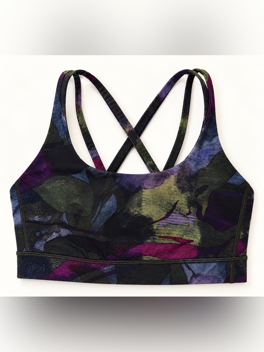 Lululemon Strappy Floral Print Sports Bra in Multi-Color